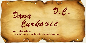 Dana Ćurković vizit kartica